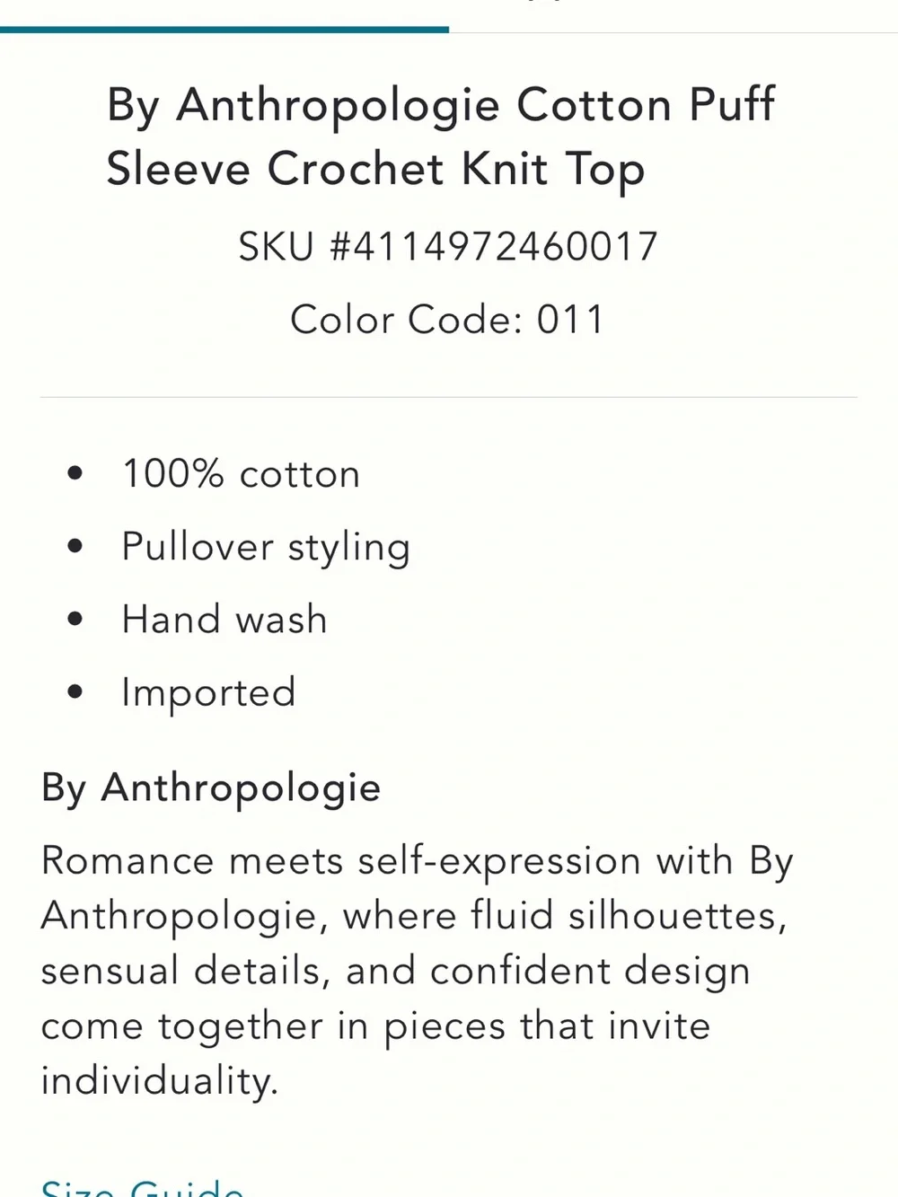 Anthropologie sold out